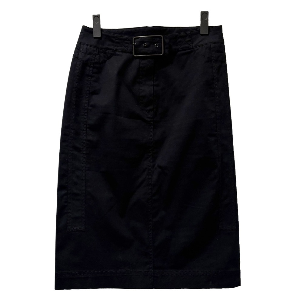 Vintage Prada Y2K belted black pencil skirt size 42